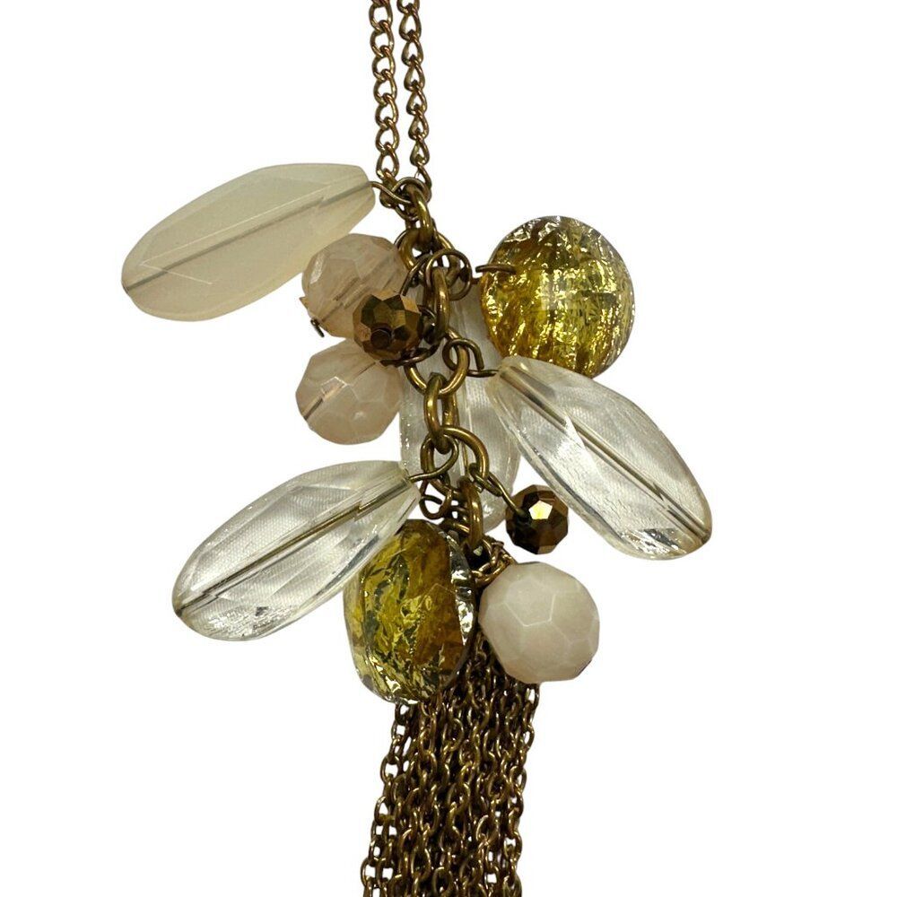 Bead and Chain Tassel Necklace